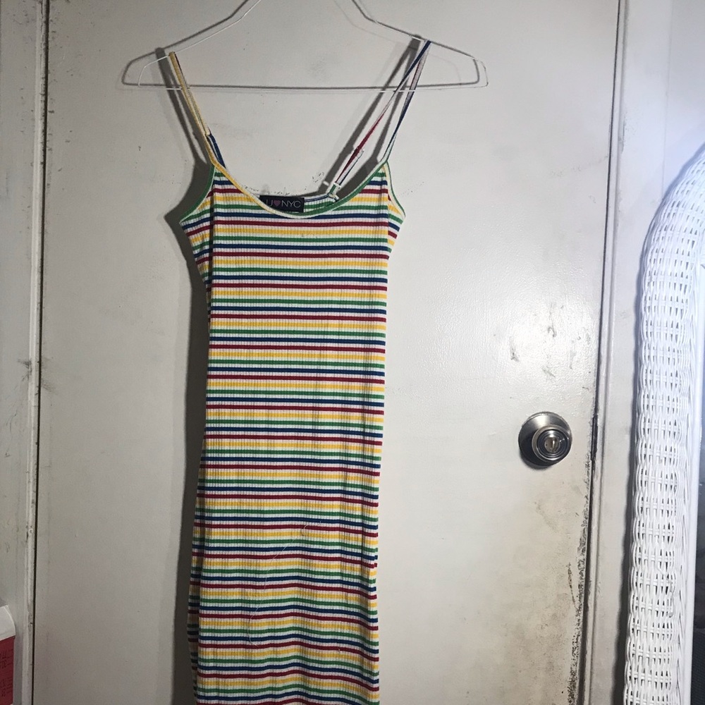 Maxi Rainbow colored sundress